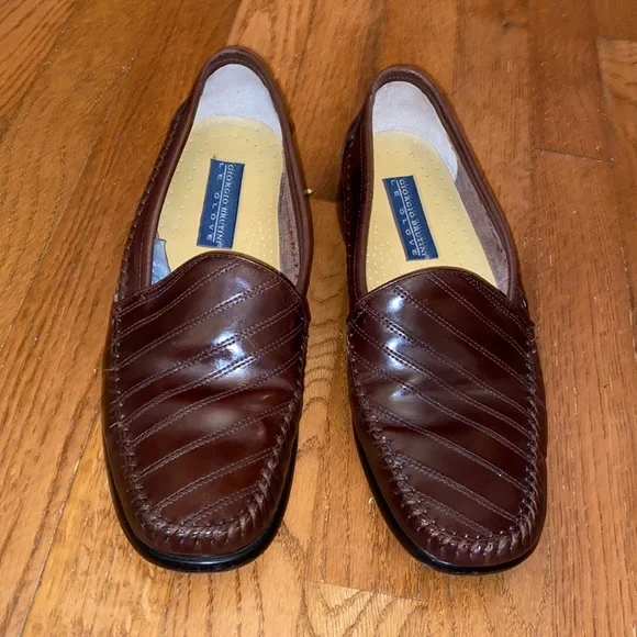 Giorgio Brutini Shoes Giorgio Brutini Le Glove Brown Slip On Leather Men Dress Shoes Size 9d Poshmark